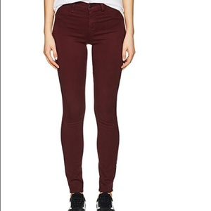 Burgundy J Brand jeggings 